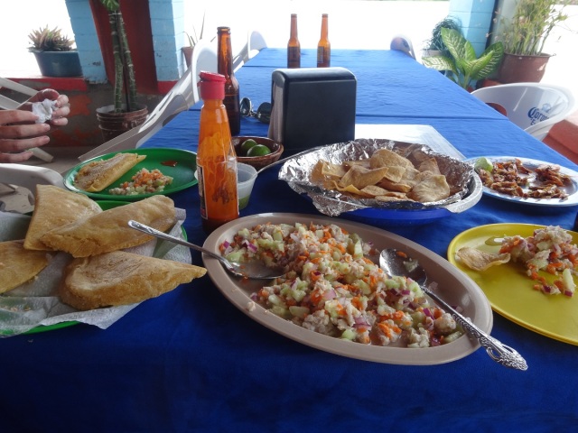 Shrimp Empanadas, Ceviche, our Fried Shrimp appetisers and our tiny beers