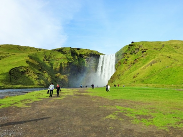 Skógafoss, we'd been advised one of the most beautiful waterfalls in Iceland!