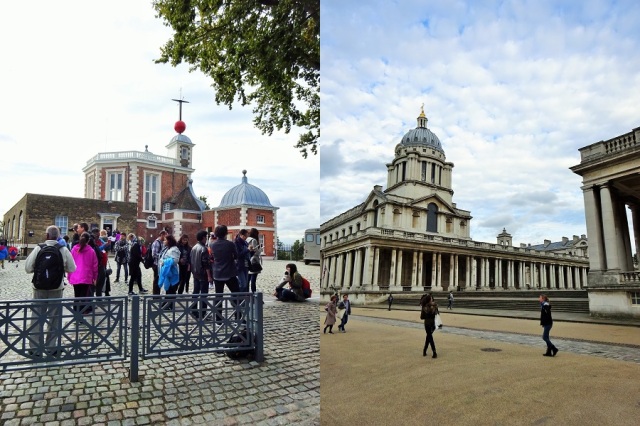 The closest we got to the Prime Meridian (left) & Wandering the old Royal Naval College (right)